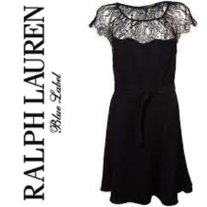Ralph Lauren Blue Label Black Lace Dress Size 8